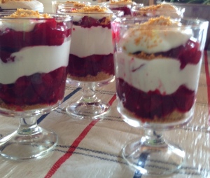Cherry Parfait with Whipped Coconut Cream